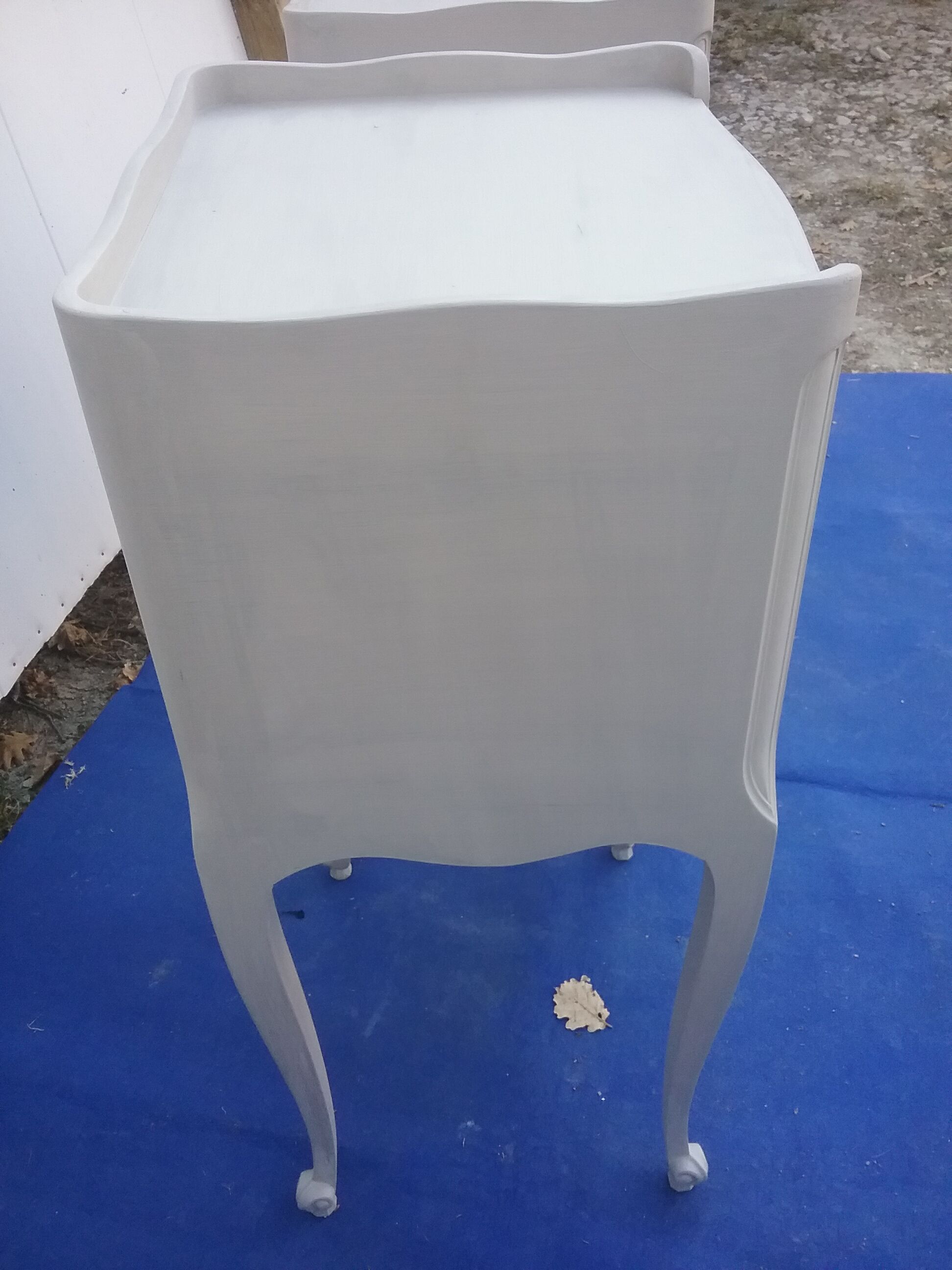 Pair of bedside tables style L XV gray
