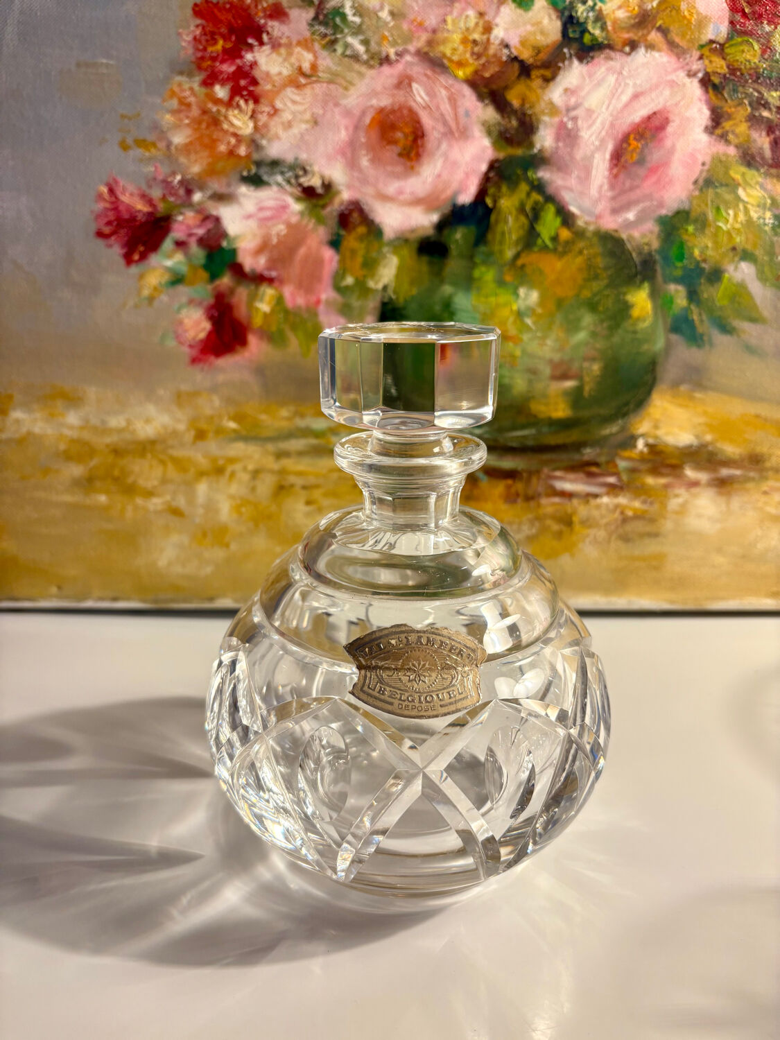 Val Saint Lambert individual crystal bottle/carafe no.