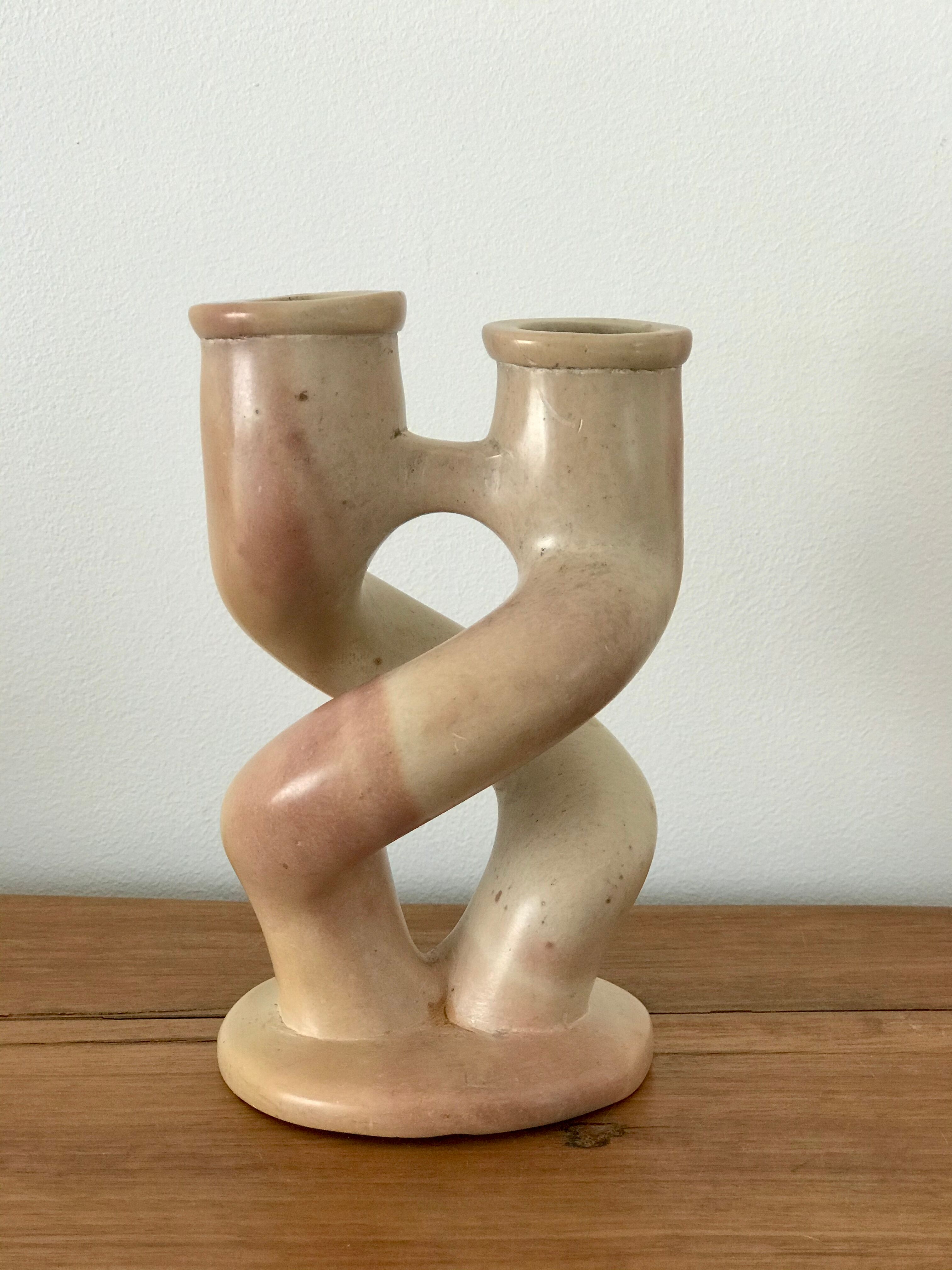 Stone candlestick