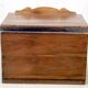 Art deco showcase in burmese teak