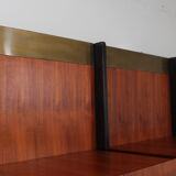 Mid century teak bookcase - wall unit frigerio 1950s