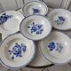 Set of 6 mismatched hollow plates Digoin Sarreguemines and Saint-Amand