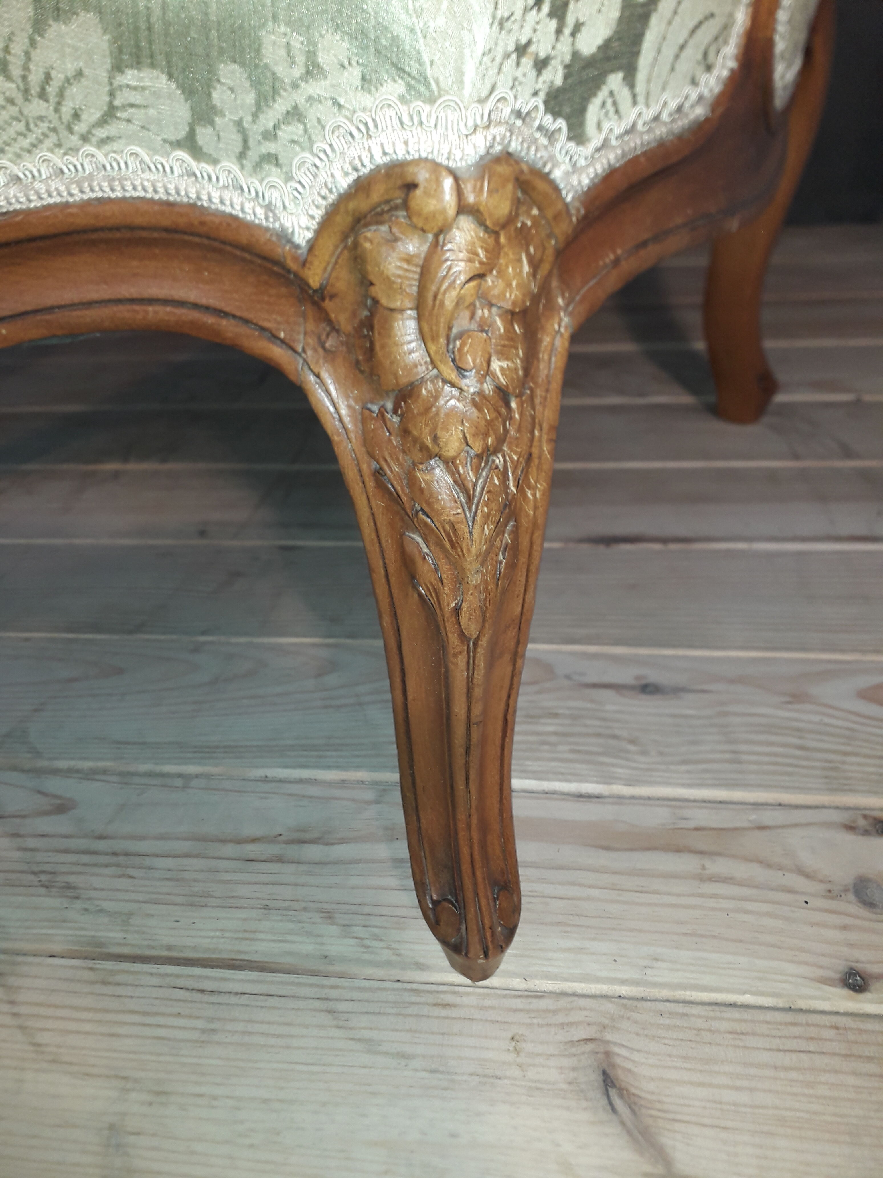 Louis XV-style armchair pair