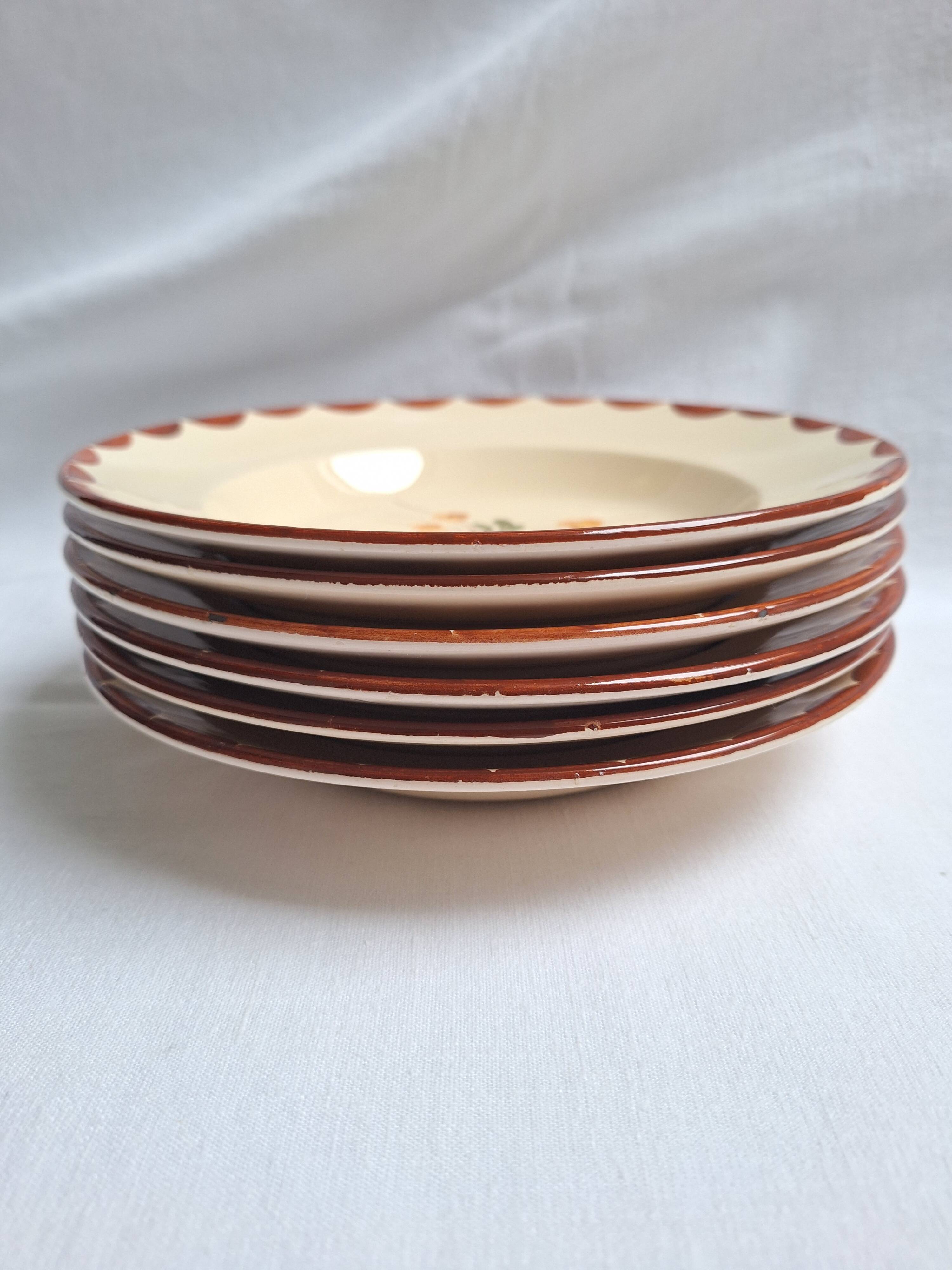 Longchamp Agen pattern soup plates