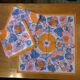 Serviettes de table en organdi années 70