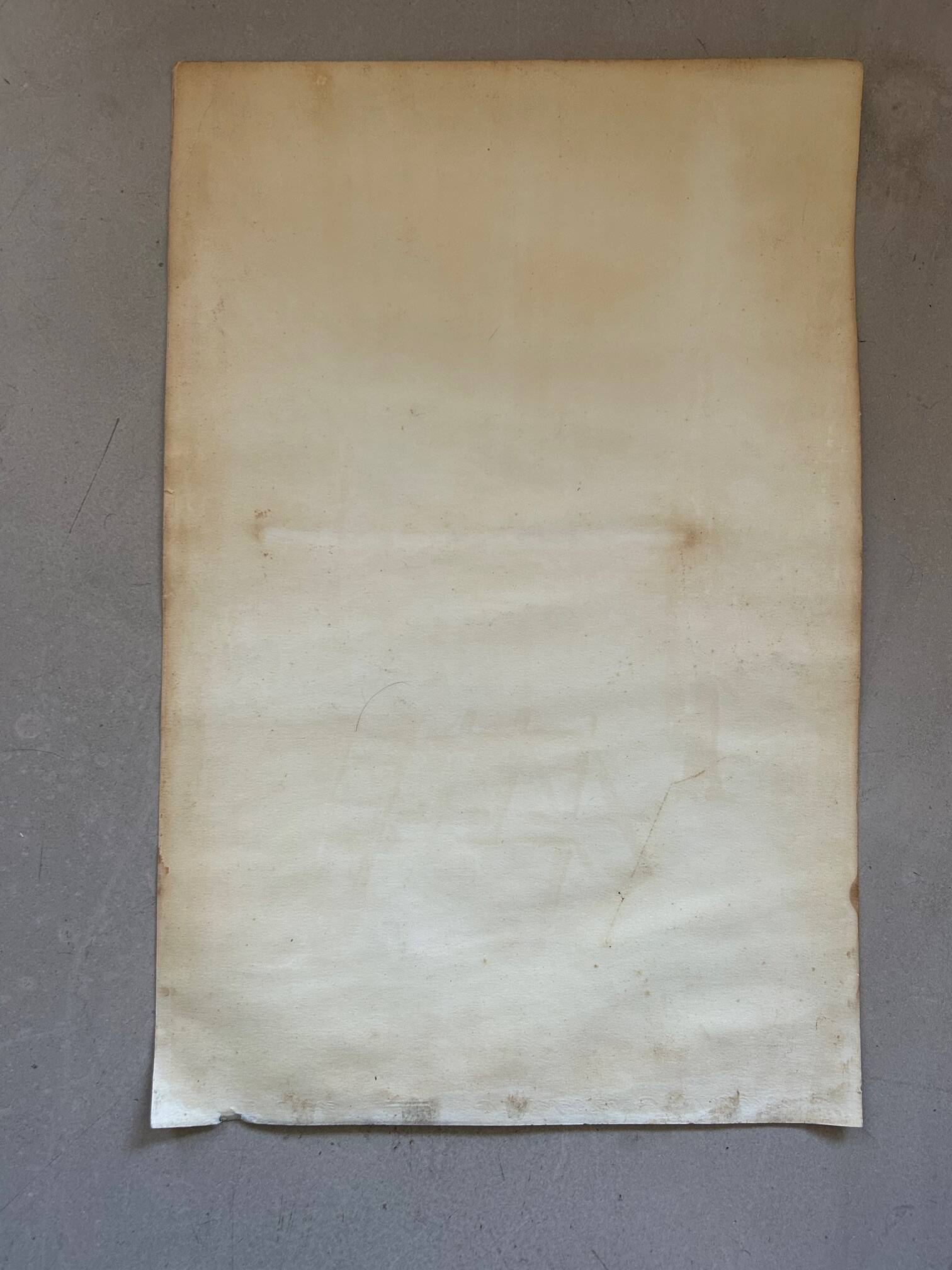 Signed cardboard painting