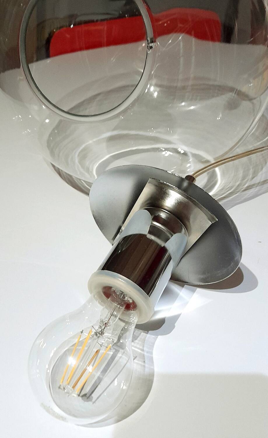 Glass globe pendant light