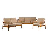 Danish modern seating set in teak by Arne Vodder for France & Søn, 1960s, set of 3