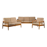 Danish modern seating set in teak by Arne Vodder for France & Søn, 1960s, set of 3