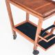 Vintage oak bar cart with removable tray. France 1950s.