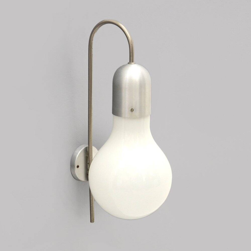 Wall lamp with glass diffuser by Stilux Milano, 1960s.