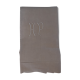 White mestizo sheet with monogram.