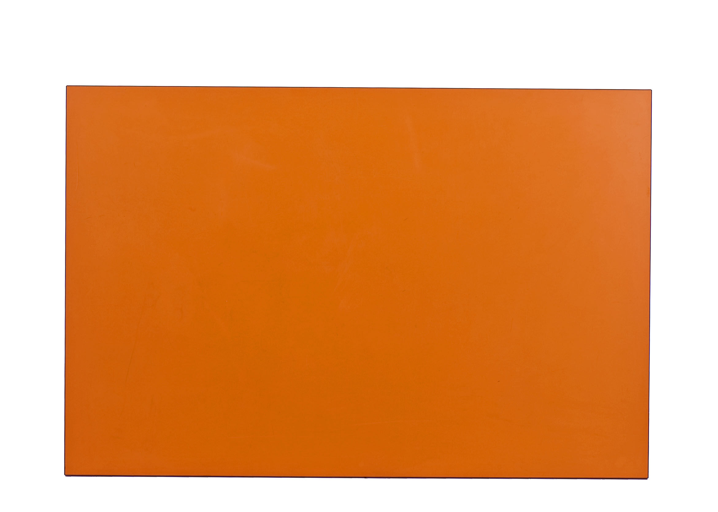 Vintage trading counter in wood and formica orange 1960