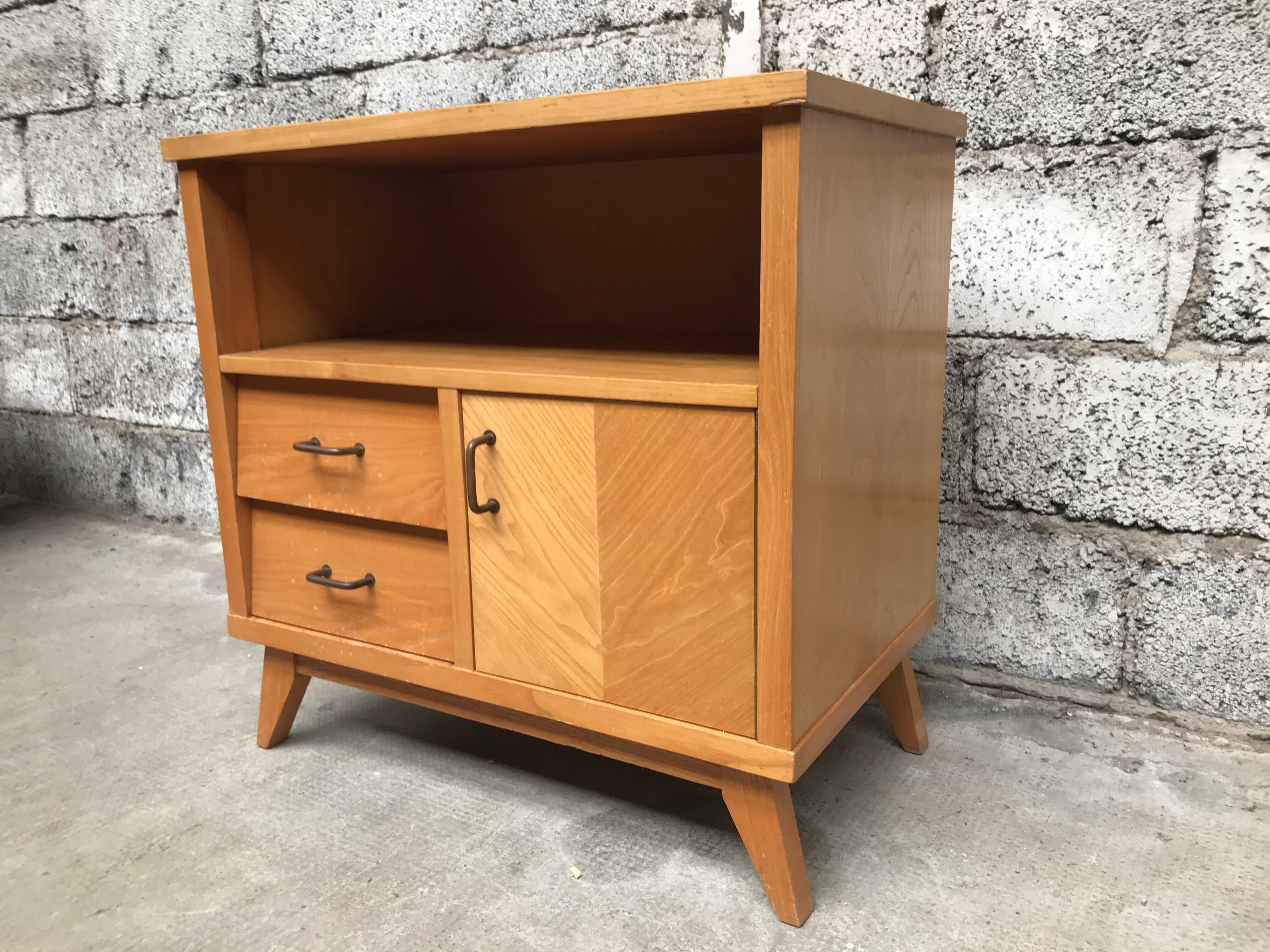 Vintage dresser, tv cabinet, Scandinavian, 1950, compass feet