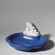Gabriel Burmeister White Deer Art Deco Ceramic Bowl, 1930s