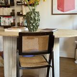 Oblong travertine dining table 150x90cm