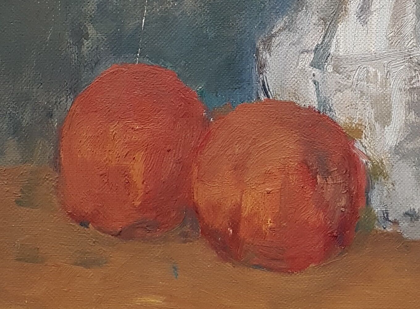 Painting by Nagao Usui: "Bouquet of orange cquelicots"