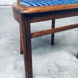 Set of Art Deco Curved Back Side Chairs, France, 1930s