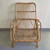 Vintage rattan armchair 1960