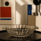 Art Deco pressed moulded glass bowl made in France