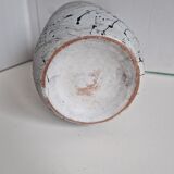 Painted Terracotta Vase with Graphic Pattern