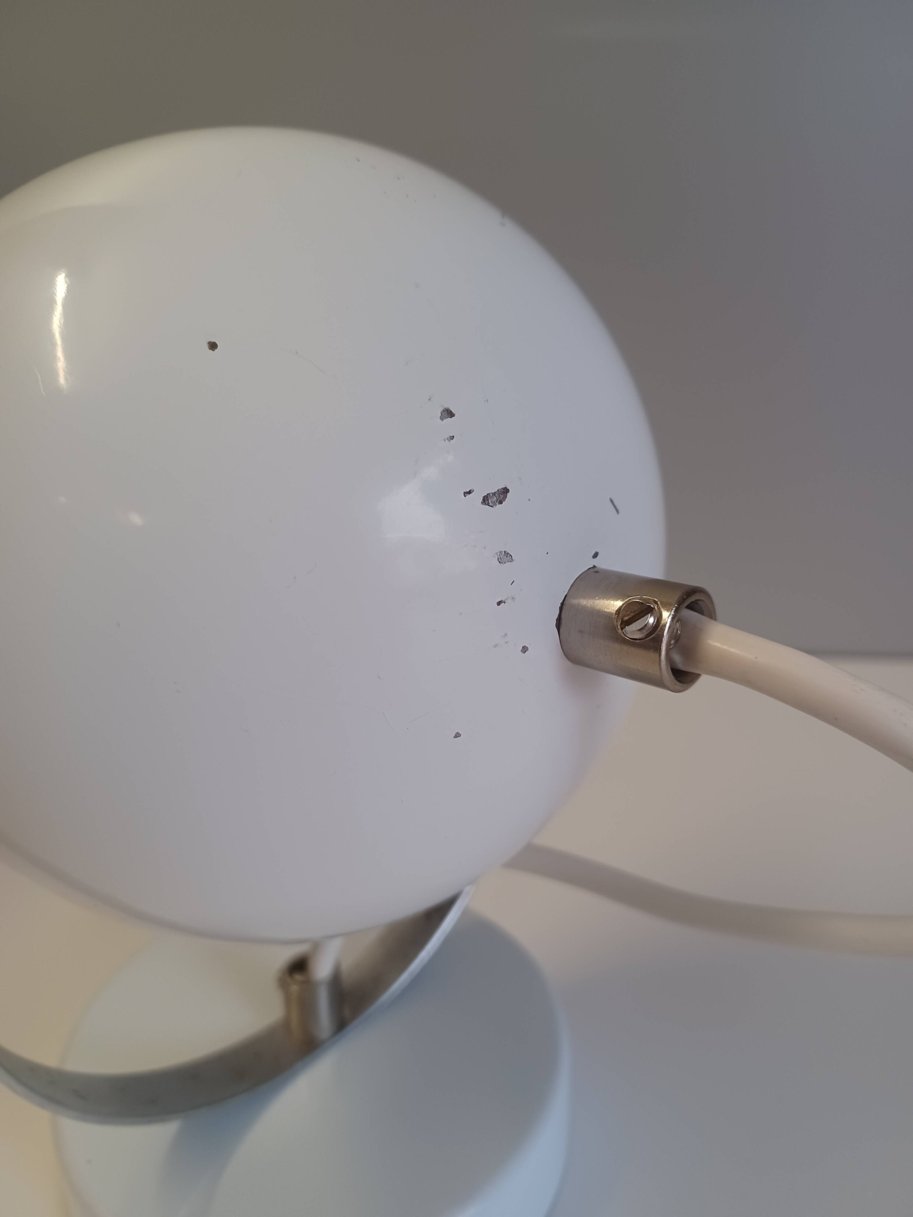 Wall lamp - Eye Ball - Space Age - Glossy White - 1970