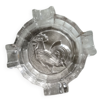 Transparent glass ashtray