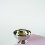 Set of 4 small stainless steel ice cream cups, Design, 1970, 9.5 X 5.5 cm
