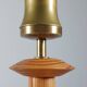 Postmodern vintage pine wood table lamp from the 1980s.