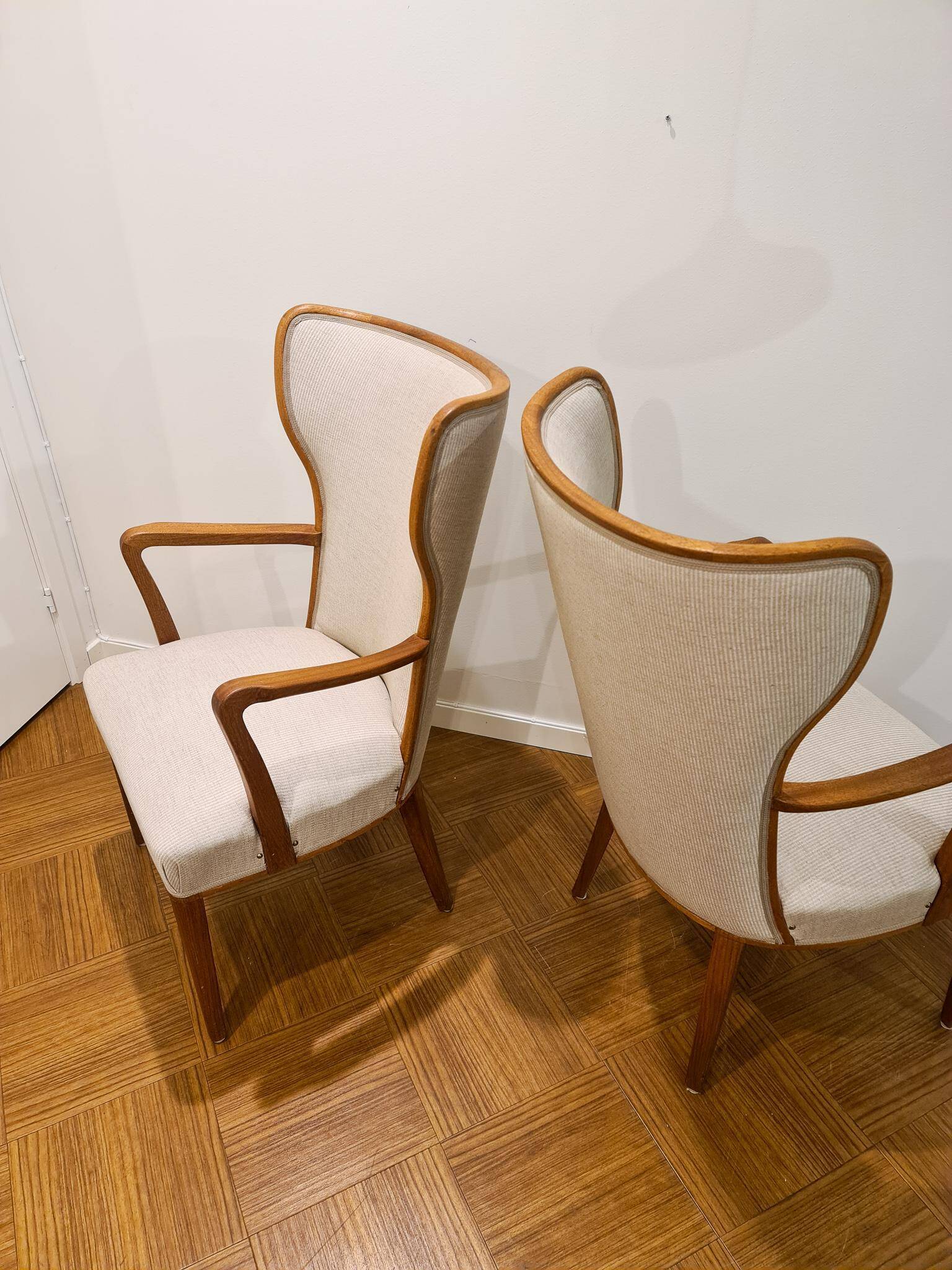 Art Deco lounge chairs Swedish office furniture, Sweden, 1940s