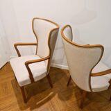 Art Deco lounge chairs Swedish office furniture, Sweden, 1940s