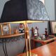 Lampe à poser dite " Gratte-ciel" en laiton année 70