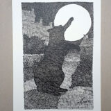"you land the moon" China ink