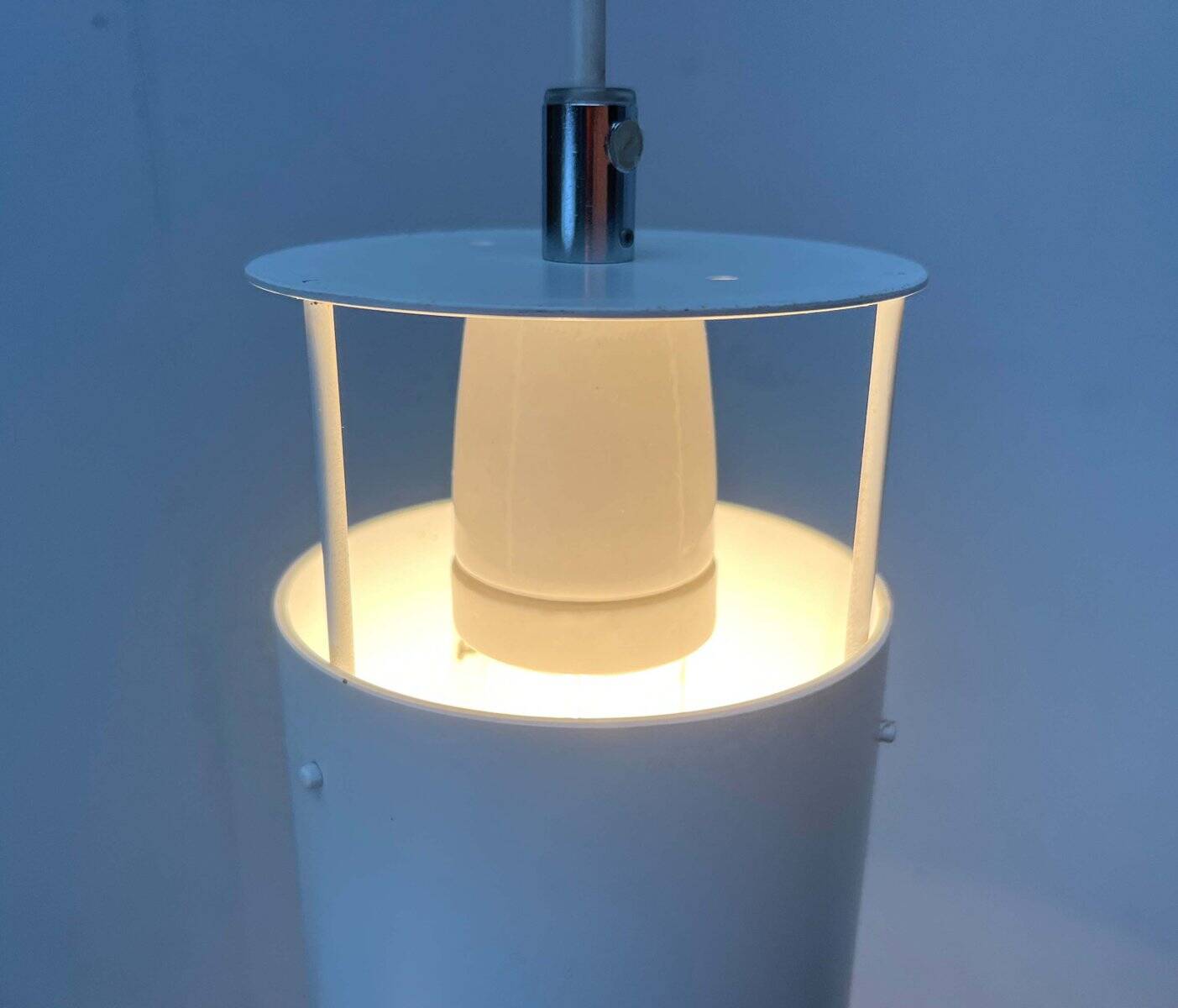 Fyrtønden pendant lamp, minimalist Danish modern mid-century by Asger Bay Christiansen for Lys, 1960s.