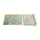 Round tablecloth and 6 napkins with vintage flower patterns
