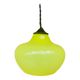 Suspension en opaline jaune vintage 70