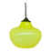 Suspension en opaline jaune vintage 70