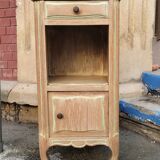 Solid oak bedside table