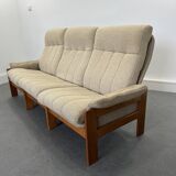 Svend Skipper Mobel Skippers Danois Beige du milieu du siècle, Canapé en teck, années 1960