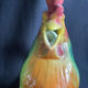 Carafe barbotine saint clément forme coq