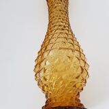 Vintage yellow glass vase