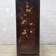 Vintage Chinese red and gold cabinet with flowers and birds (lacquer cabinet)