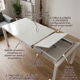 Extendable dining table 'Baron' by Calligaris, glass and metal