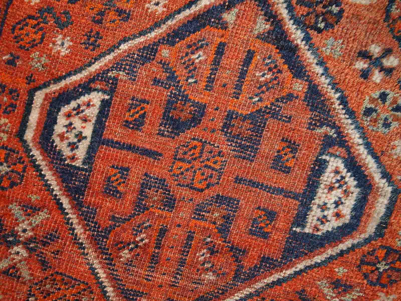 Ancient Persian Shiraz handmade carpet 87cm x 114cm 1900s, 1C810