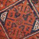 Ancient Persian Shiraz handmade carpet 87cm x 114cm 1900s, 1C810