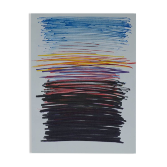 Yaacov agam: abstract composition - original lithograph