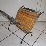 Wrought iron and wicker magazine door - Year 1970