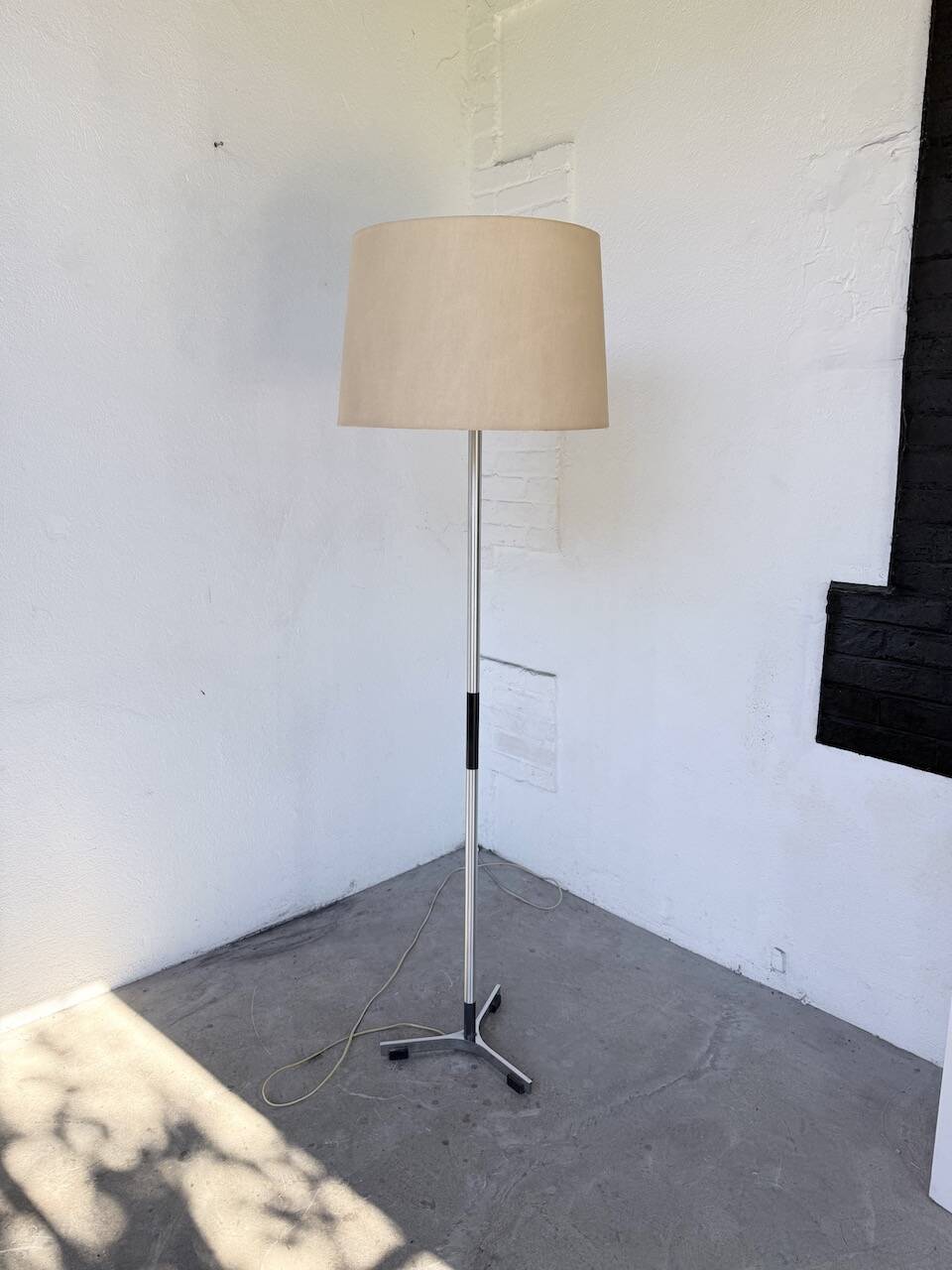 1970s chrome tripod floor lamp Richard