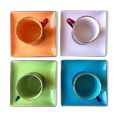 Service à expresso en porcelaine Apilco Yves Deshoulières