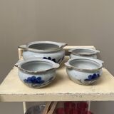Set of 3 bowls + 1 large vintage ceramic pot
